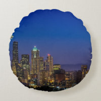 Avbilda av Seattle horisont i morgontimmar