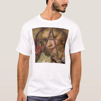 avbildar den rosa pentagramen för victorianen t-shirt