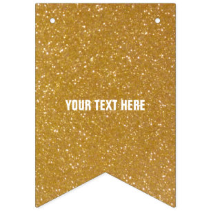 Avbildar det guld- glittertrycket för fauxen vimplar