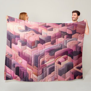 Avböjd abstrakt design fleecefilt