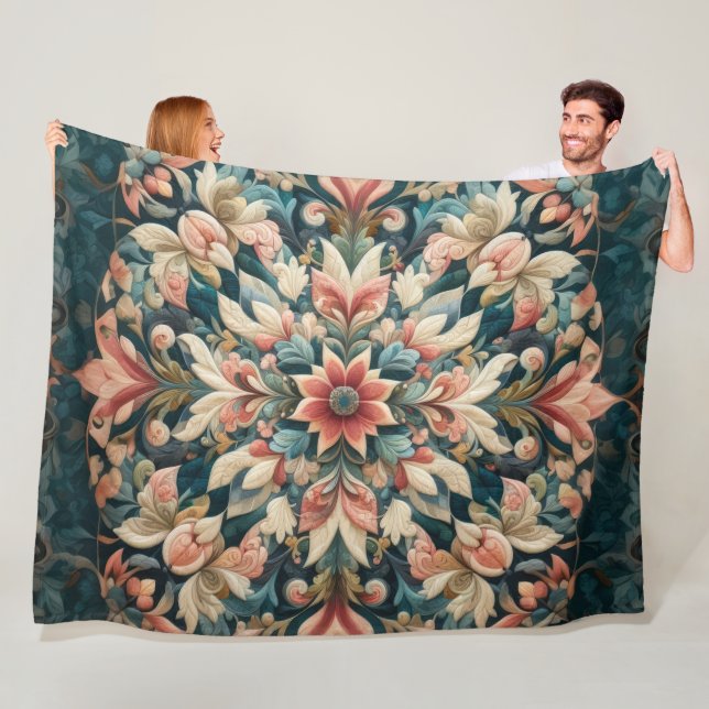 Avböjd abstrakt design fleecefilt (På plats)