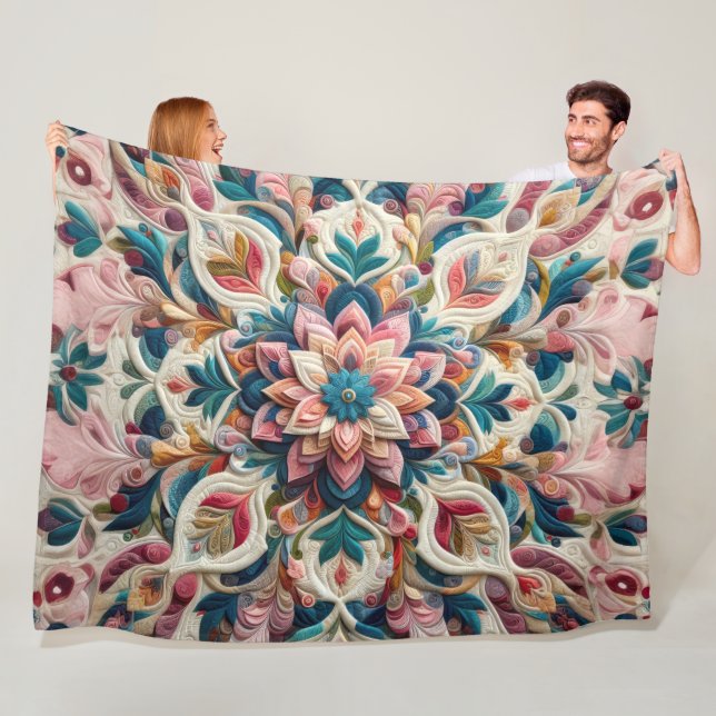 Avböjd abstrakt design fleecefilt (På plats)