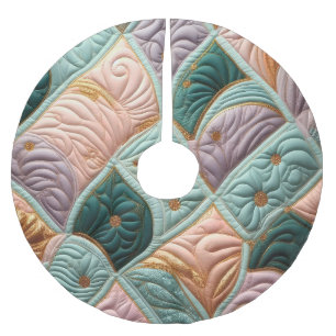 Avböjd abstrakt design julgransmatta borstad polyester