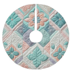 Avböjd abstrakt design julgransmatta borstad polyester