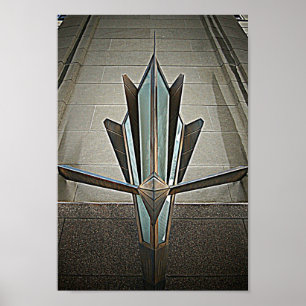 Avböjd i deco (relief) poster