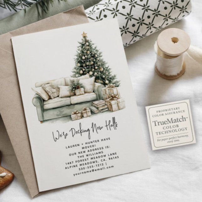 Avböjer Helgdag Elegant Sage Grönt för nya väggar Meddelande Vykort (Skapare uppladdad)