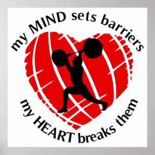 Avbrott av barriärWeightlifting Poster