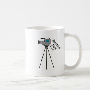 Avbrott av nyheterna kaffemugg
