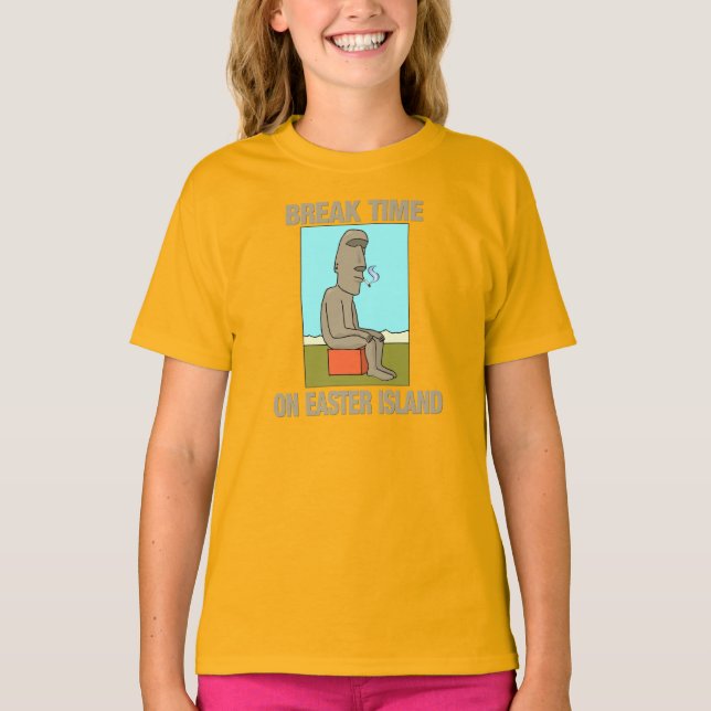 Avbrottstid på påskön t-shirt (Framsida)
