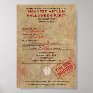 Avbruten asyl Halloween fest Poster