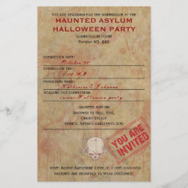 Avbruten asyl i Halloween fest Flygblad