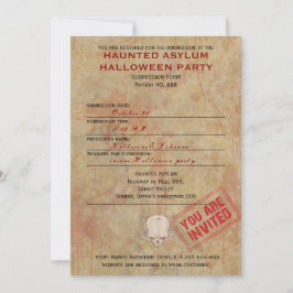Avbruten asyl i Halloween fest Inbjudningar