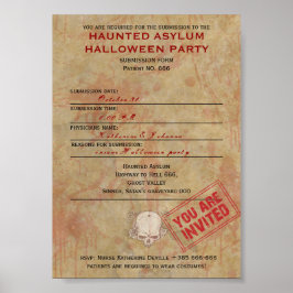 Avbruten asyl i Halloween fest Poster