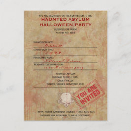 Avbruten asyl i Halloween fest Vykort