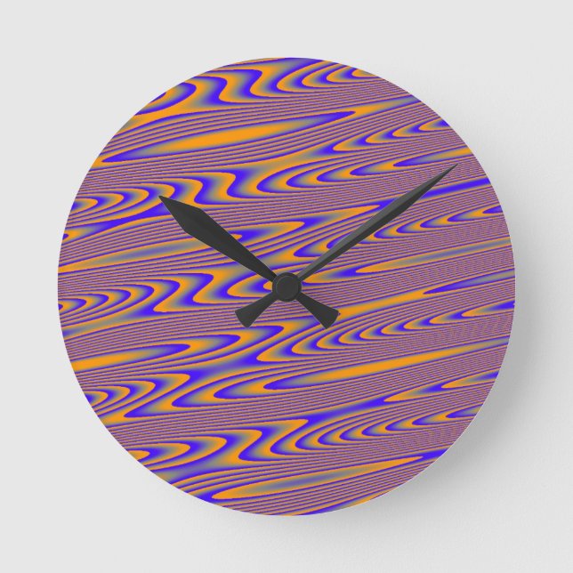 AVBRUTEN BROADCAST PSYCHEDELIC ROUND WALL CLOCK RUND KLOCKA (Framsida)