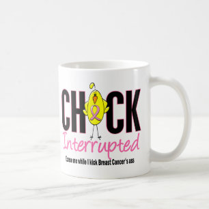Avbruten bröstcancerchick kaffemugg