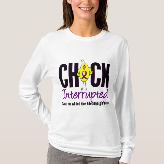 Avbruten Fibromyalgiachick Tee Shirt (Framsida)