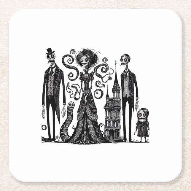 Avbruten företeelse underlägg papper kvadrat (Framsidan)