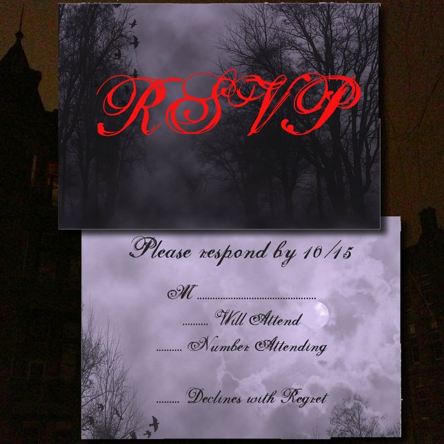Avbruten Lila Himlar med Ravens Halloween-OSA OSA Kort (Skapare uppladdad)