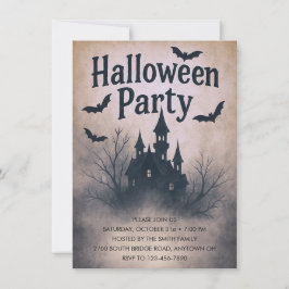 Avbruten mansion Halloween fest Inbjudningar