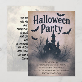 Avbruten mansion Halloween fest Inbjudningar