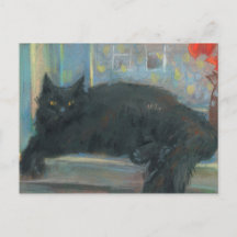 Avbruten tupplur, svart katt Impressionism Måleri