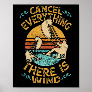 Avbryt allt det finns i Vinden Kitesurf Kite Boar Poster