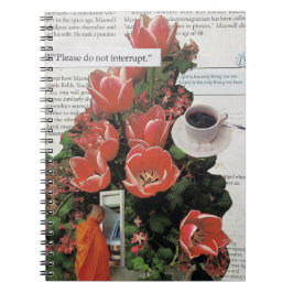 Avbryt inte teadagen om penningkaffe på morgonen anteckningsbok