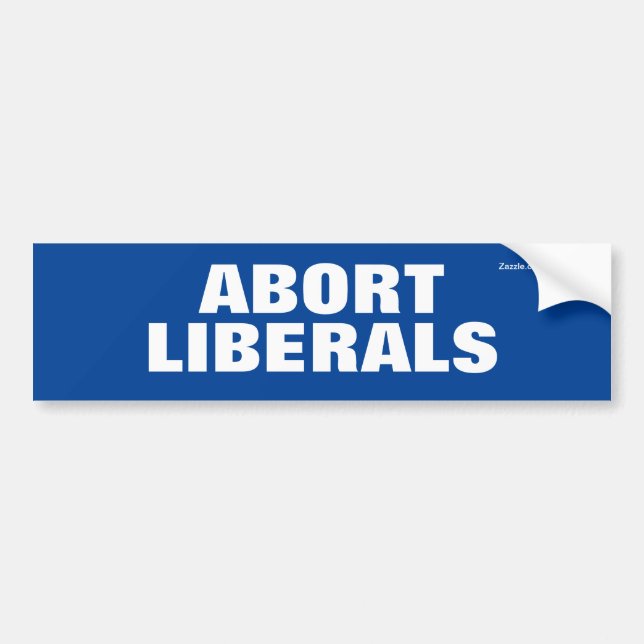 Avbryt Liberals Bumper Sticker Bildekal (Framsidan)