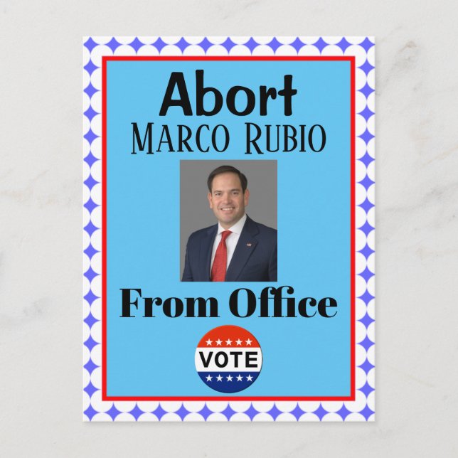 Avbryt Marco Rubio-vykort Vykort (Framsida)