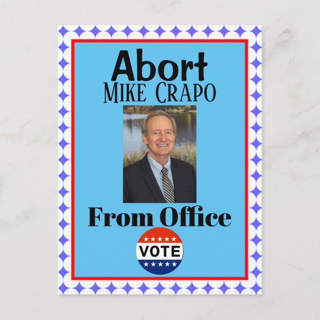 Avbryt Mike Crapo-vykort Vykort (Framsida)