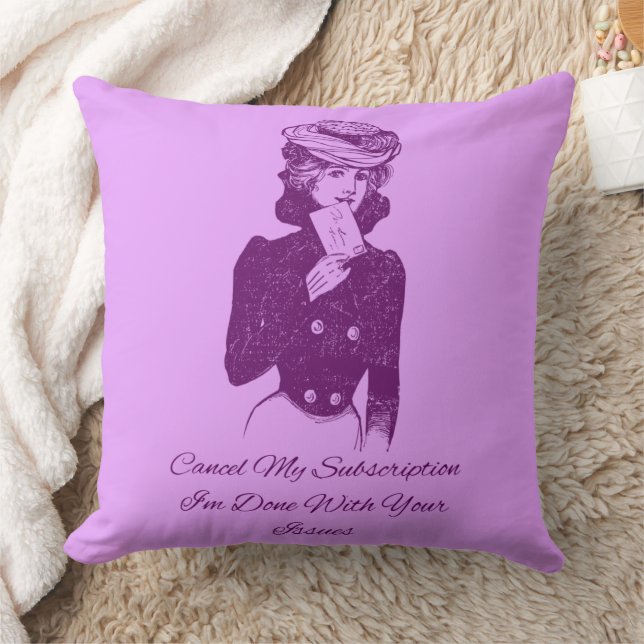 Avbryt min prenumeration jag är klar kudde (Filt)