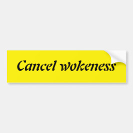 Avbryt wokeness-bumper s bildekal