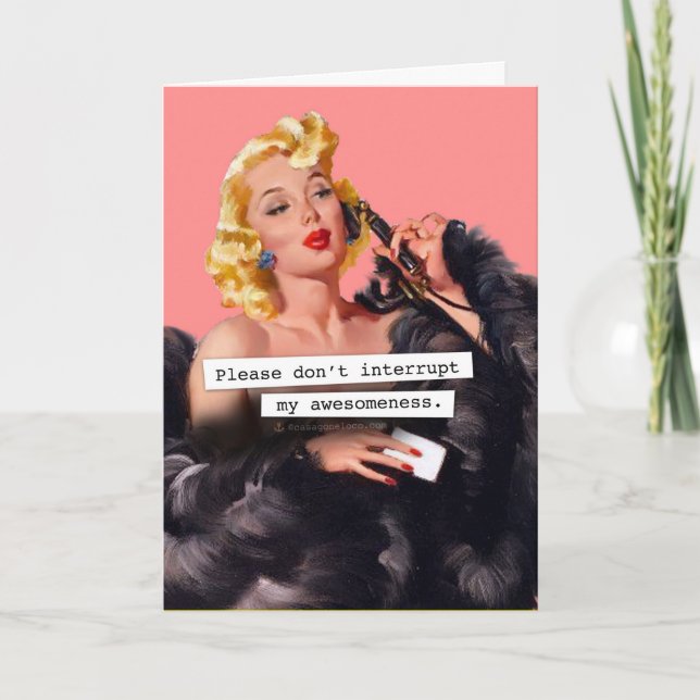 Avbryta inte min medvetandehöjande födelse kort (Framsida)