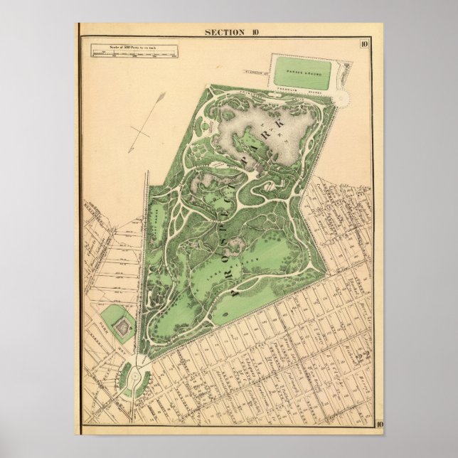 Avdelning 10 Brooklyn karta Poster (Framsidan)