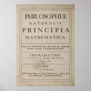 AVDELNING 1687 I PRINCIPIA MATEMATICA POSTER
