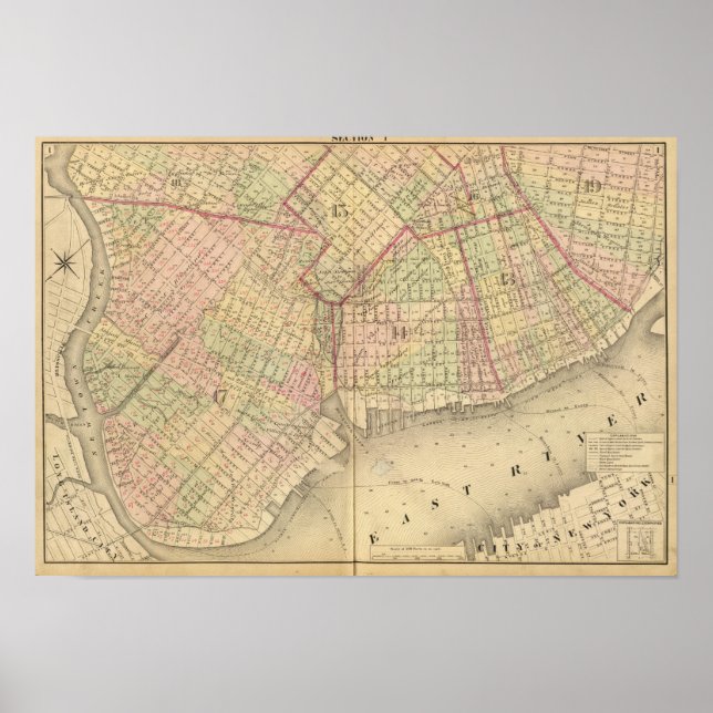 Avdelning 1 Brooklyn karta Poster (Framsidan)