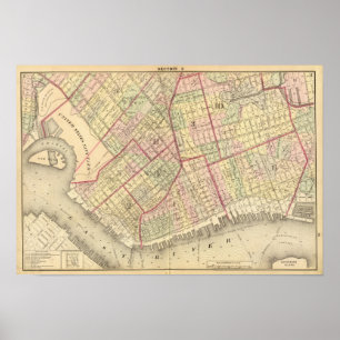 Avdelning 2 Brooklyn karta Poster