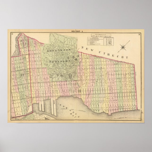 Avdelning 6 Brooklyn karta Poster (Framsidan)
