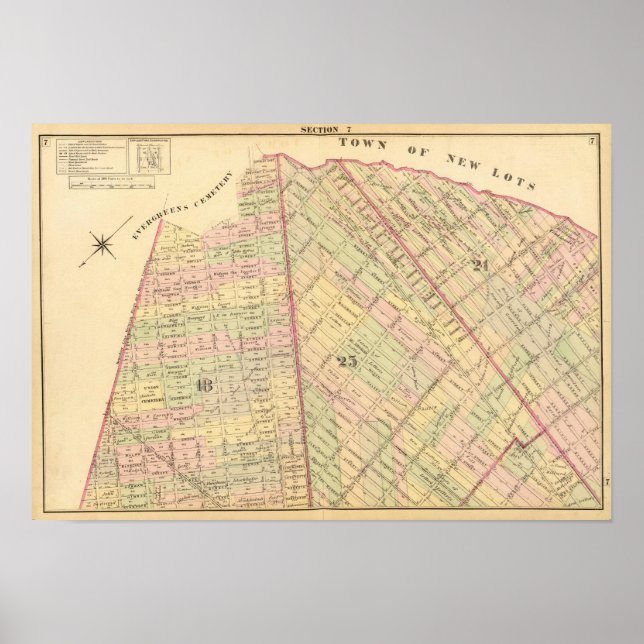 Avdelning 7 Brooklyn karta Poster (Framsidan)