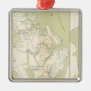 Avdelning av Virginia, Yorktown till Williamsburg Julgransprydnad Metall