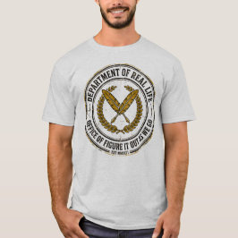 Avdelning för verkligt liv Roligt vintage-märke T Shirt