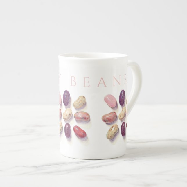AVDELNING I TAC TOE JELLY BEANS Bone China Mugg +  Benporslin Mugg (Framsida höger)