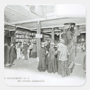 Avdelningen för avsättning av harar, c.1901 fyrkantigt klistermärke