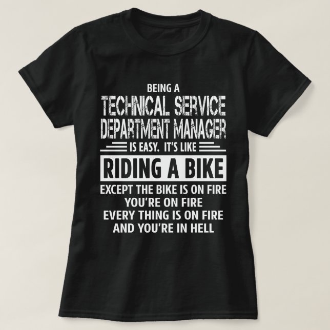 Avdelningschef för teknisk tjänst t shirt (Design framsida)