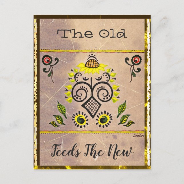 Avdelningskort nr 11: Den gamla matar den nya Vykort (Framsida)