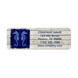 avdrift av chic nautisk blåhavsfisk returadress etikett