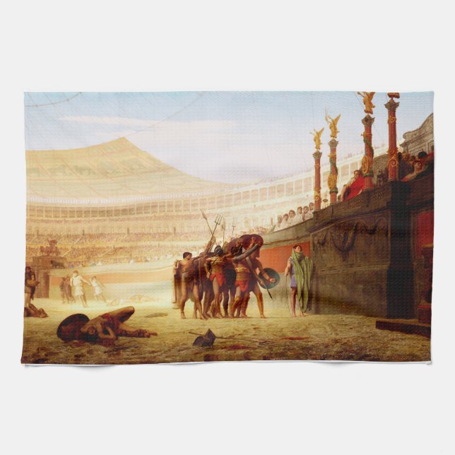 Ave Caesar av Jean-Leon Gerome Kökshandduk (Horisontell)