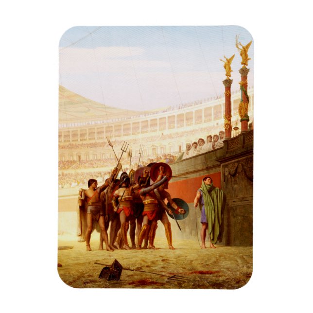 Ave Caesar av Jean-Leon Gerome Magnet (Vertikal)