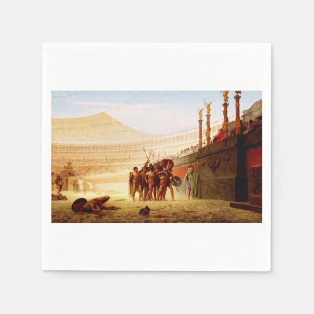 Ave Caesar av Jean-Léon Gérôme Pappersservett (Framsidan)